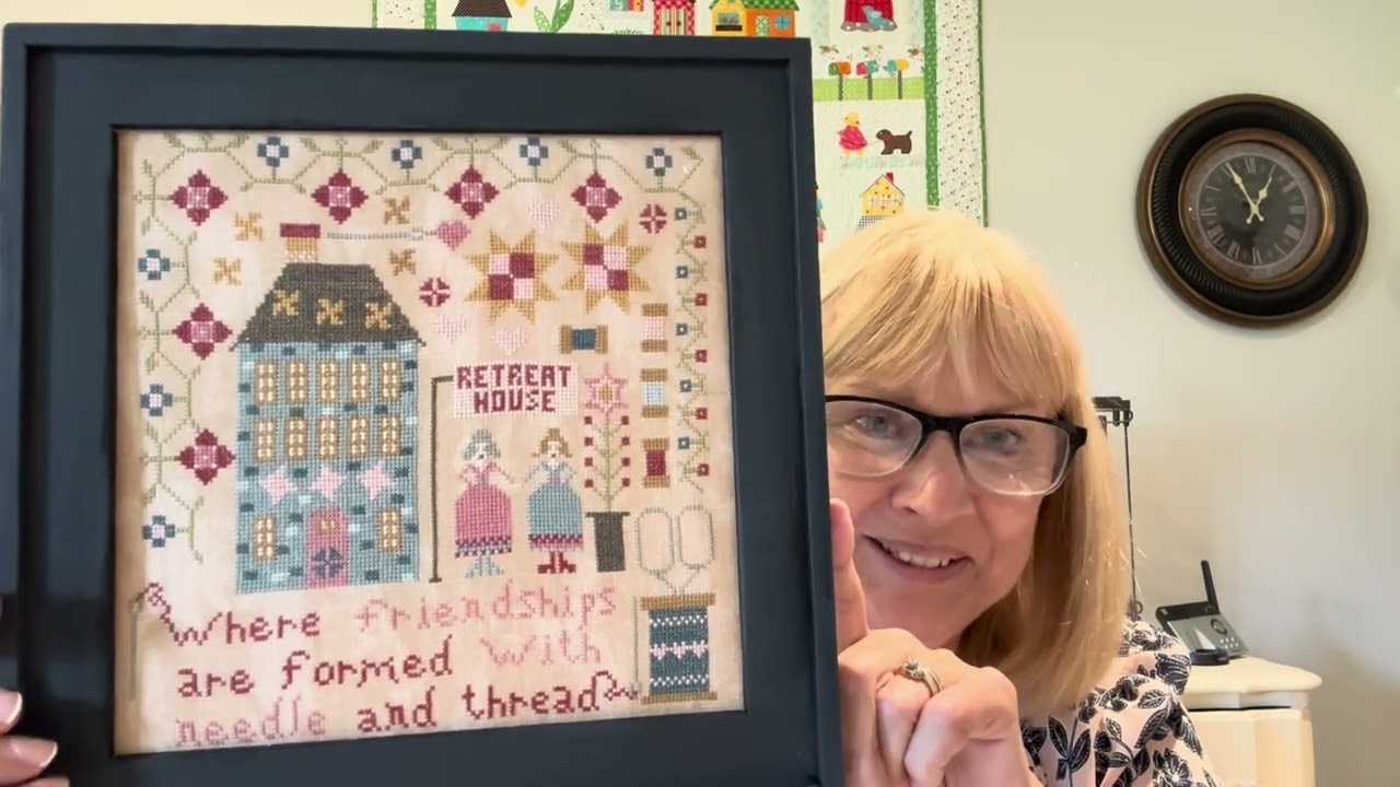 July 24, 2024 Flosstube #18  I'm hosting a cross stitch retreat and lots of finishes to share