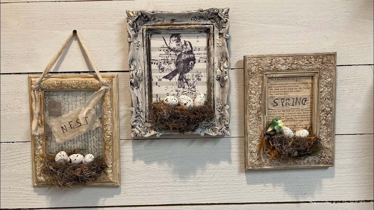 DIY Spring wall art from Thrifted Frames
