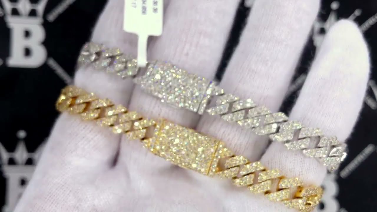 6.00 Carat Real Diamond Cuban Bracelet 10MM Sharp Links 10K Yellow or White Gold 39 Grams!!!