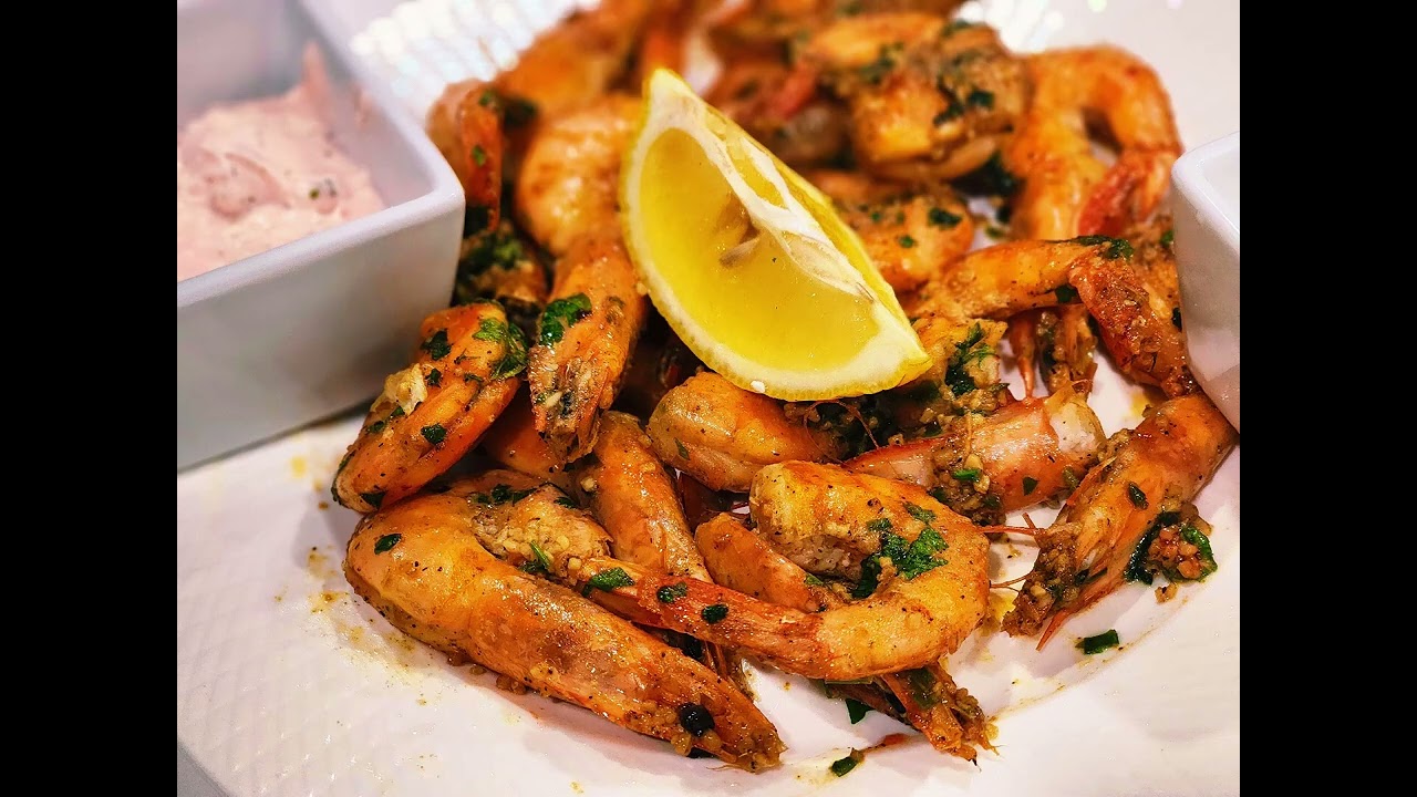 جمبري 🦐مقلي بالثوم شهي + صوص – جاهز في دقائق Delicious Garlic Fried Shrimp Sauce  Ready in Minutes+