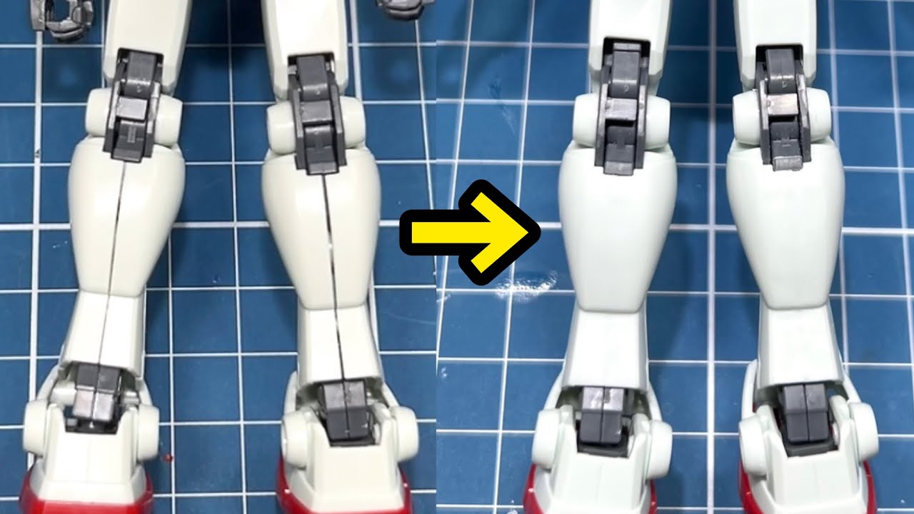 【ガンプラ】合わせ目消し：無塗装で『HGガンダム』をカッコよく仕上げる方法★初めてでも失敗しにくい！世界一簡単！初心者必見マニュアル　GUNDAM GUNPLA ガンダムプラモデル