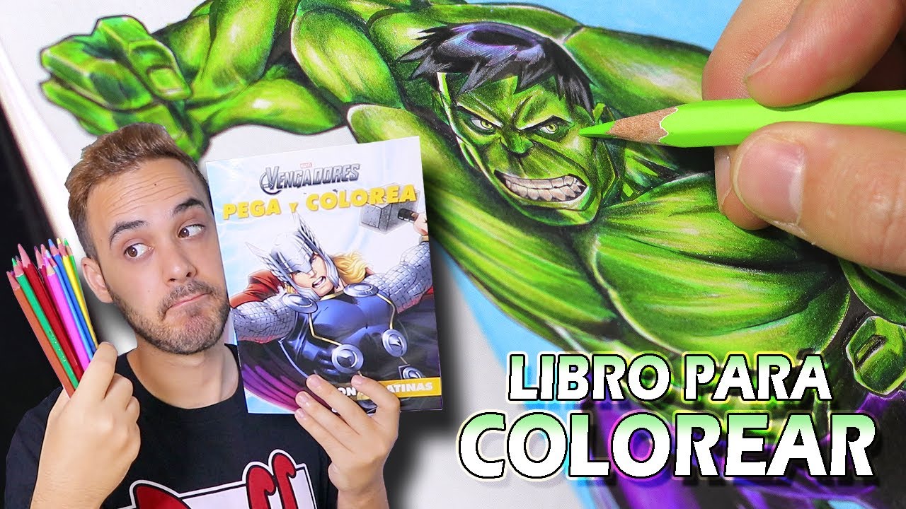 DIBUJANTE PROFESIONAL colorea un LIBRO PARA NIÑOS con lápices baratos | HULK | ArteMaster