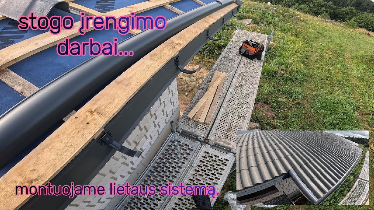 montuojame lietaus sistema