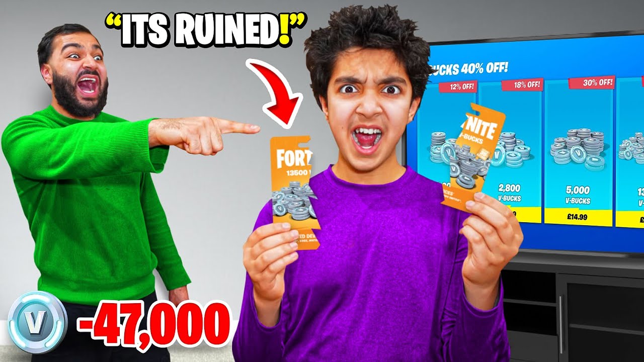 I RUINED my LITTLE BROTHERS V-Bucks..