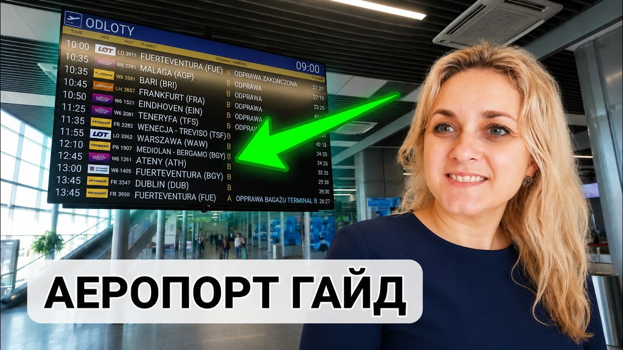 Як ЗОРІЄНТУВАТИСЬ В АЕРОПОРТІ? ПРИКЛАД ПОЛЬЩІ! / How to Navigate the Airport