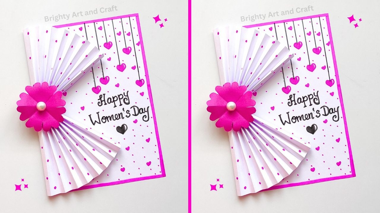 Easy & Super Womens Day Card Ideas |❤️ Womens Day Greeting Card ❤️ | White Page Womens Day card 2026