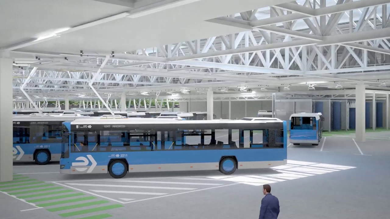 The project for the new electric bus depot of EMT Madrid.