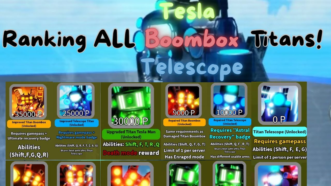 [Super Box Siege Defense] Ranking ALL Tesla/Boombox/Telescope Titans Worst To Best