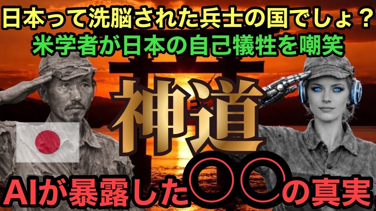 【海外の反応】AI「違います。あれは狂気ではなく信仰です」米軍事学者「日本人の自己犠牲？ただの洗脳だろ」→即座にAIが否定…神道の構造を聞いた全員が絶句