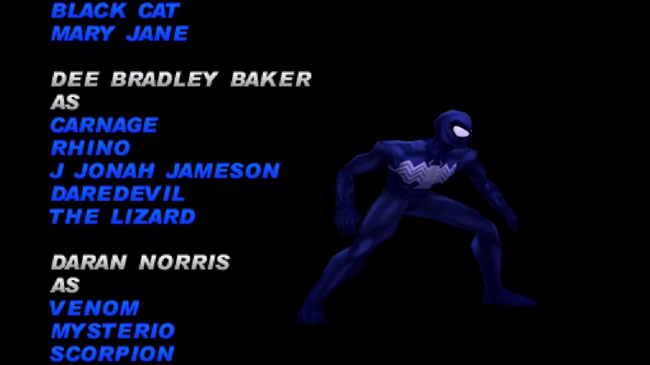 Spider-Man Gameplay 15 Credits Scene PS1 (2000)