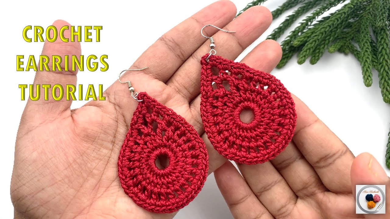 How to Make Teardrop Shaped Earrings | Easy and Beautiful Crochet Tutorial