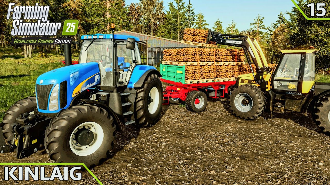 Selling pallets of packed onions & bailing grass | KINLAIG | Farming Simulator 25 | Ep.15