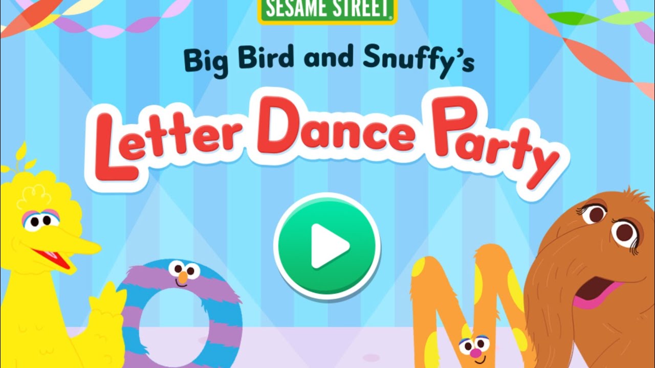 Big Bird And Snuffy’s Letter Dance Party Gameplay For Kids