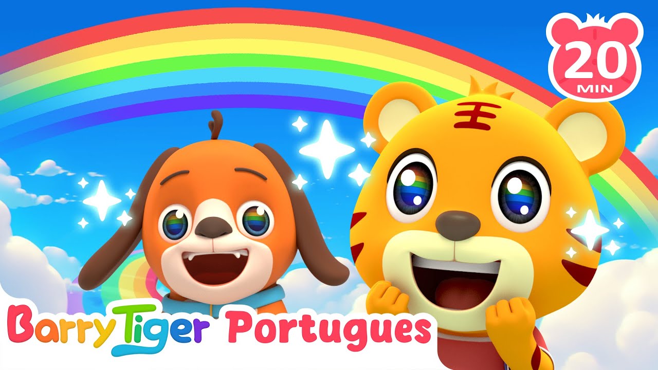🌈Canção do Arco-Íris | Música Educativa para Crianças | Canções Infantis | BarryTiger