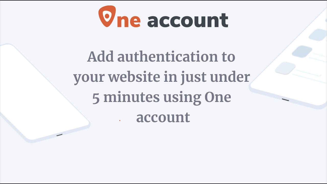 Add authentication to your website in just under 5 minutes | One account