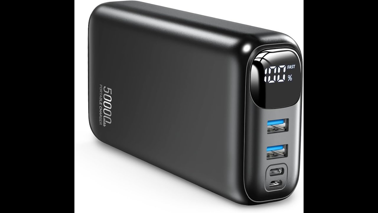 Portable Charger 50000mAh Power Bank - 22.5W Fast Charging External Battery Pack, LED Display