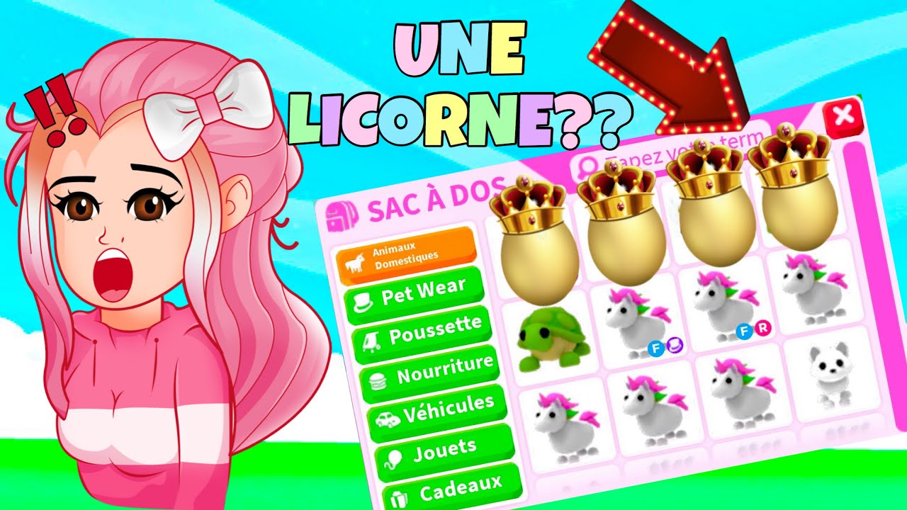 TECHNIQUE Pour Avoir Une LICORNE LEGENDAIRE Dans Un ROYAL EGG ADOPT ME?? JE TESTE Pour Vous ROBLOX
