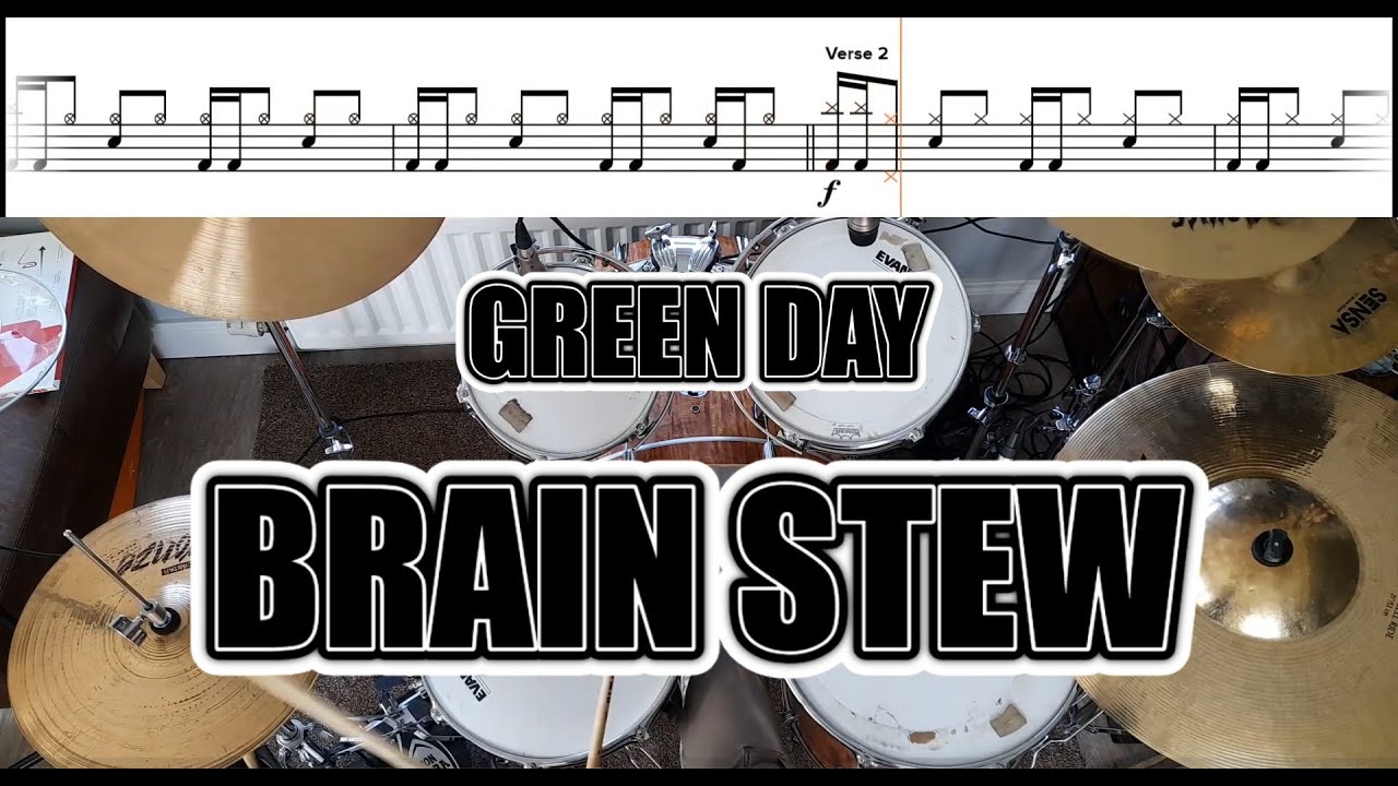 Green Day - Brain Stew - Drum Cover With SHEET MUSIC