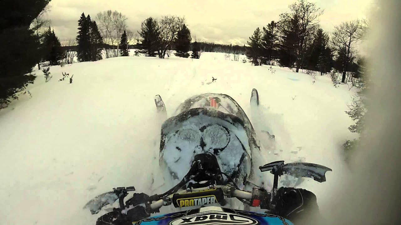 Snowmobile snow drift