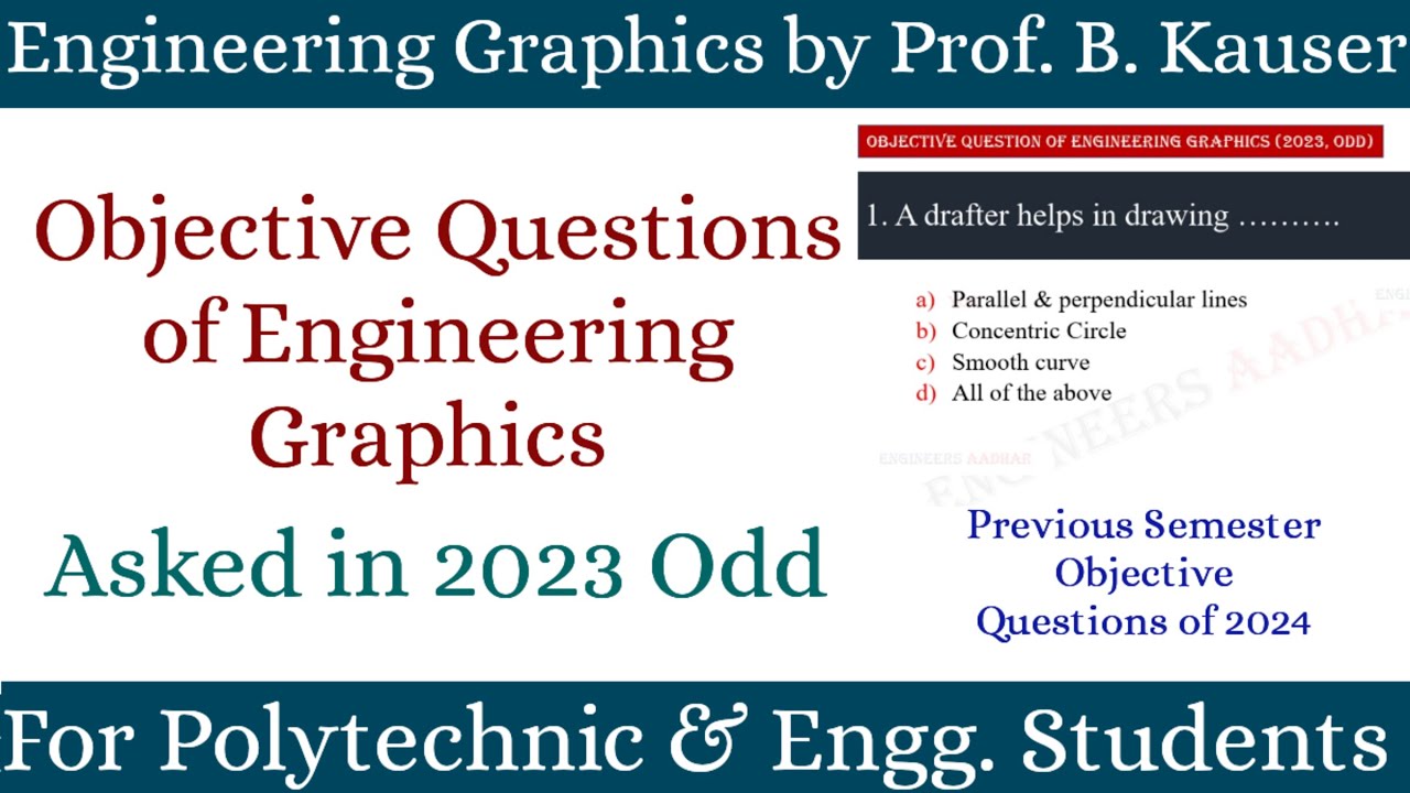 Objective Question of Engineering Graphics | Asked in 2023 Odd | SBTE Bihar