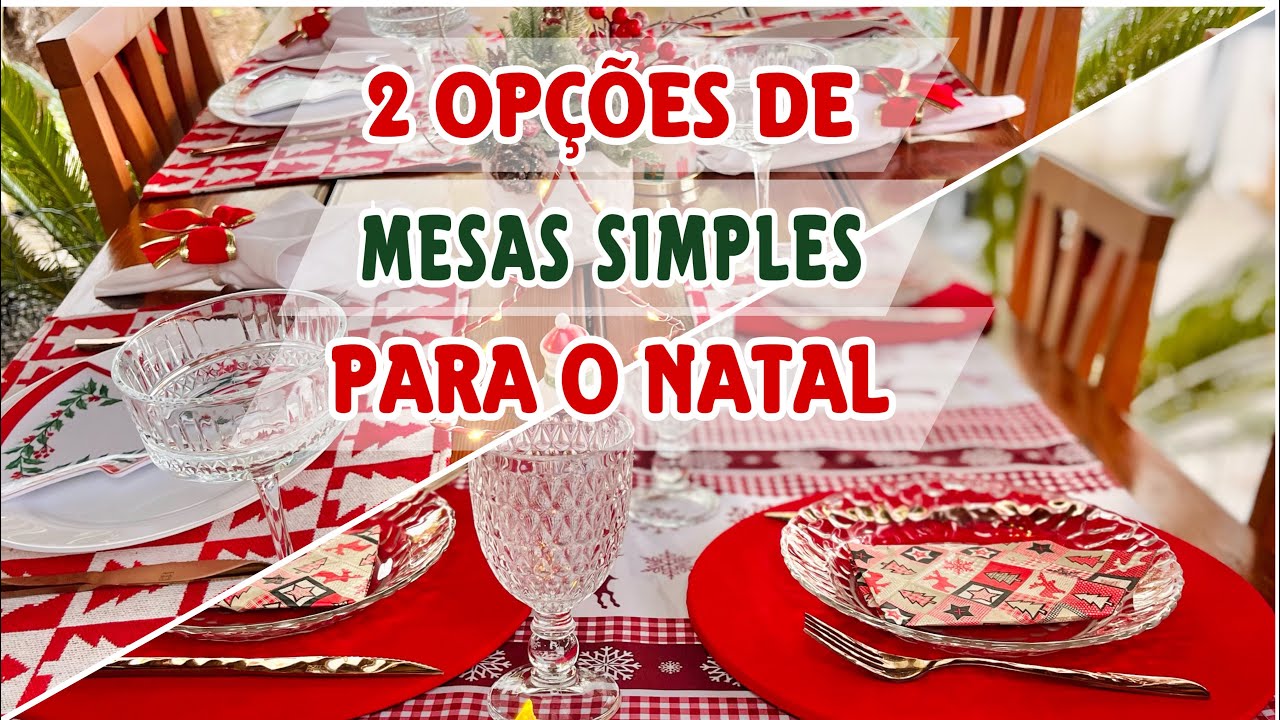 NATAL 2023 MESA POSTA NATAL 🎄 MESA POSTA PARA CEIA DE NATAL E OPÇÃO DE MESA PARA ALMOÇO NATALINO