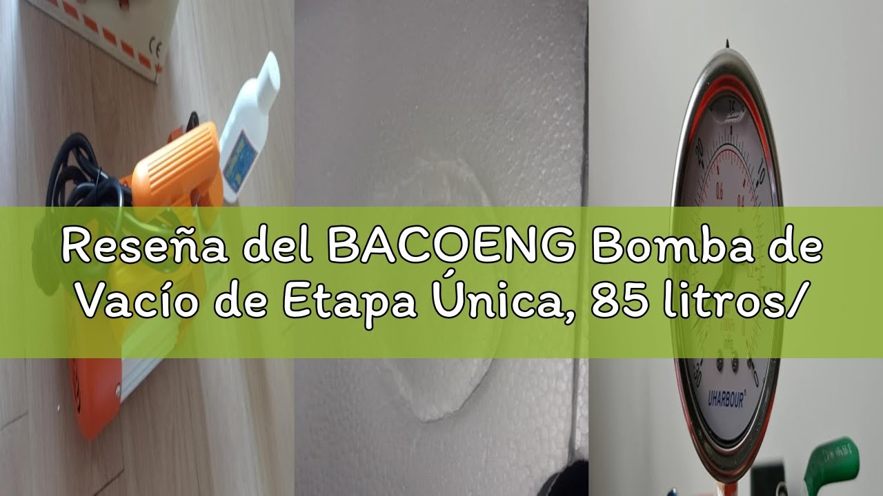Reseña del BACOENG Bomba de Vacío de Etapa Única, 85 litros/min, 0.8Pa, 185W