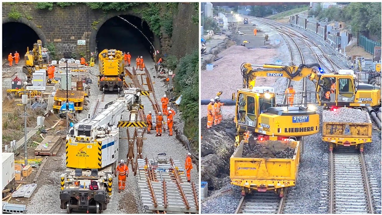 Fresh track laid in historic tunnel as part of huge railway upgrade 🏗