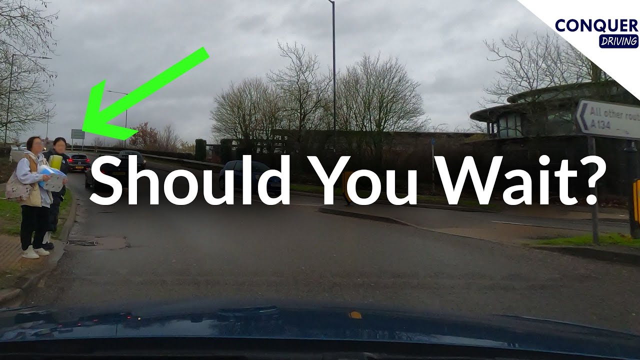 Should you Give Way to Pedestrians at Junctions and How it's Marked on the British Driving Test