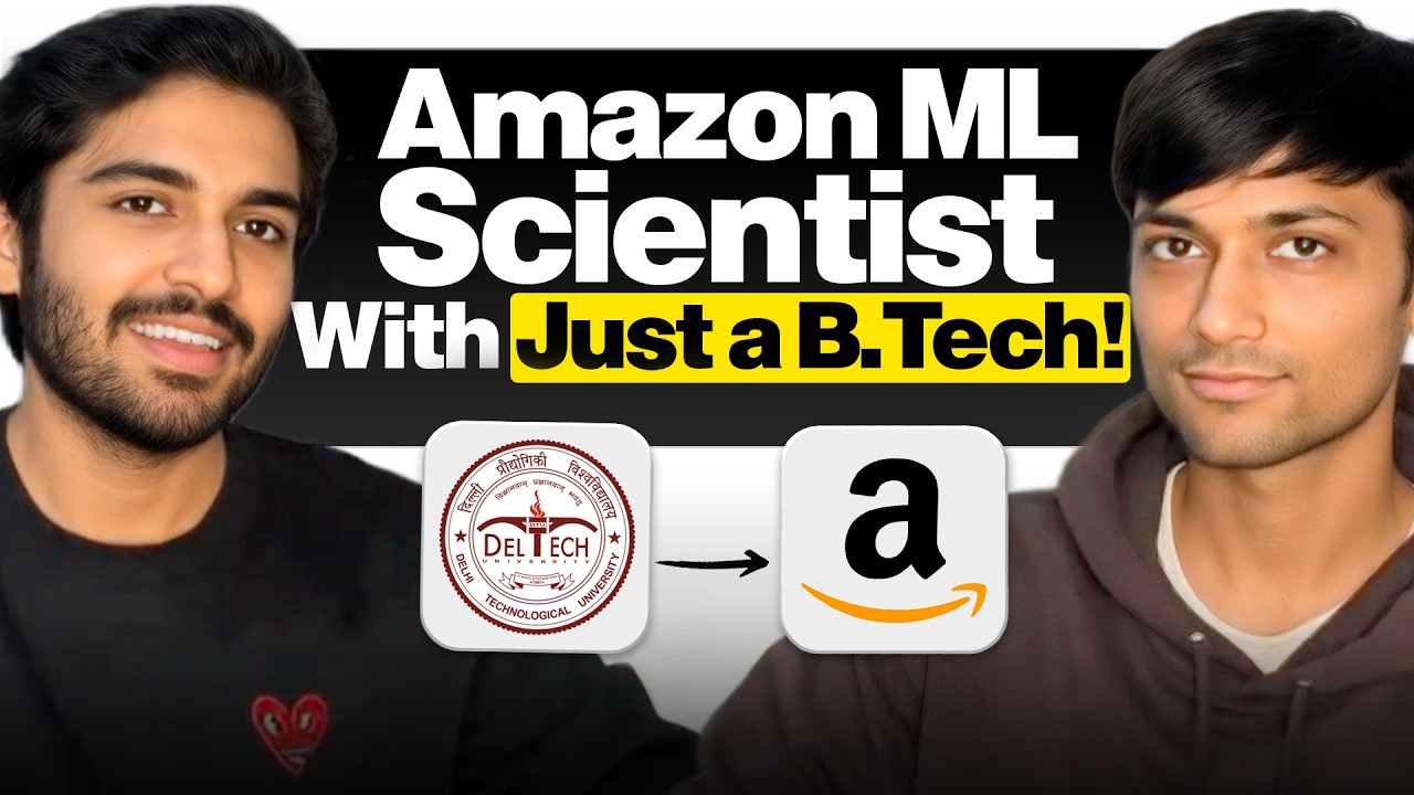 Amazon Hired Him as an Applied Scientist (No Masters/PhD) | DTU to ML Engineer !