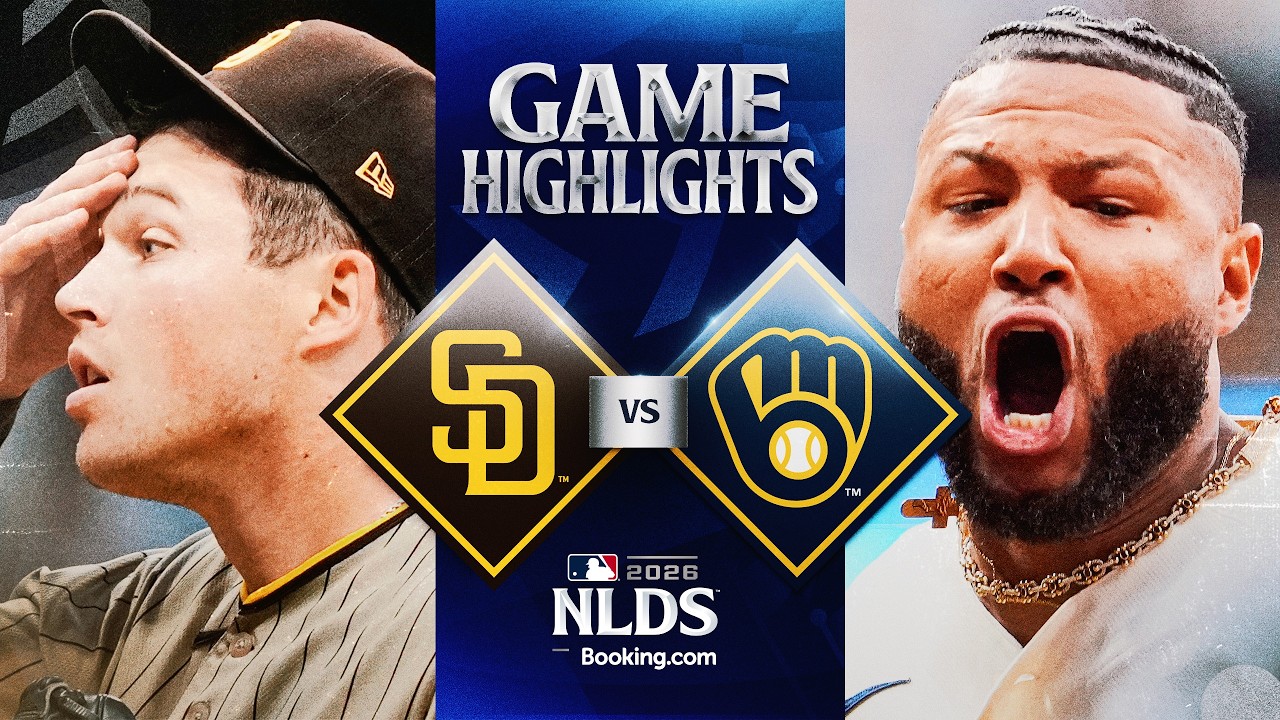 PADRES против BREWERS: Лучшие моменты 2-й игры NLDS (4 октября) | Сезон MLB 2026