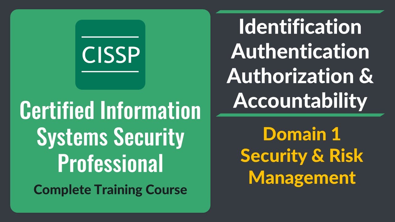 CISSP - Identification, Authentication, Authorization and Accountability - IAAA - Domain 1