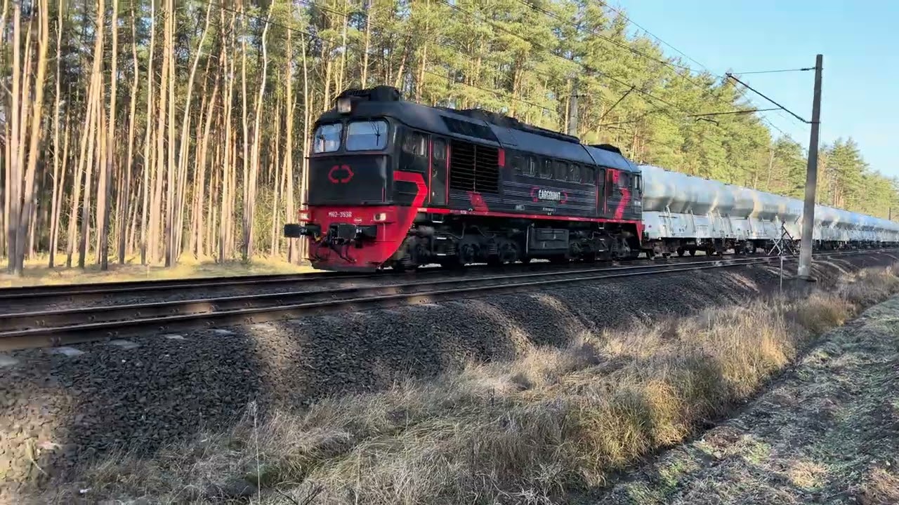 🚂M62-3536 (PL-ID CARGOUNIT KOLEJ BAŁTYCKA)+WAGONY 408S CEMET rel. Rurka - Kliniska