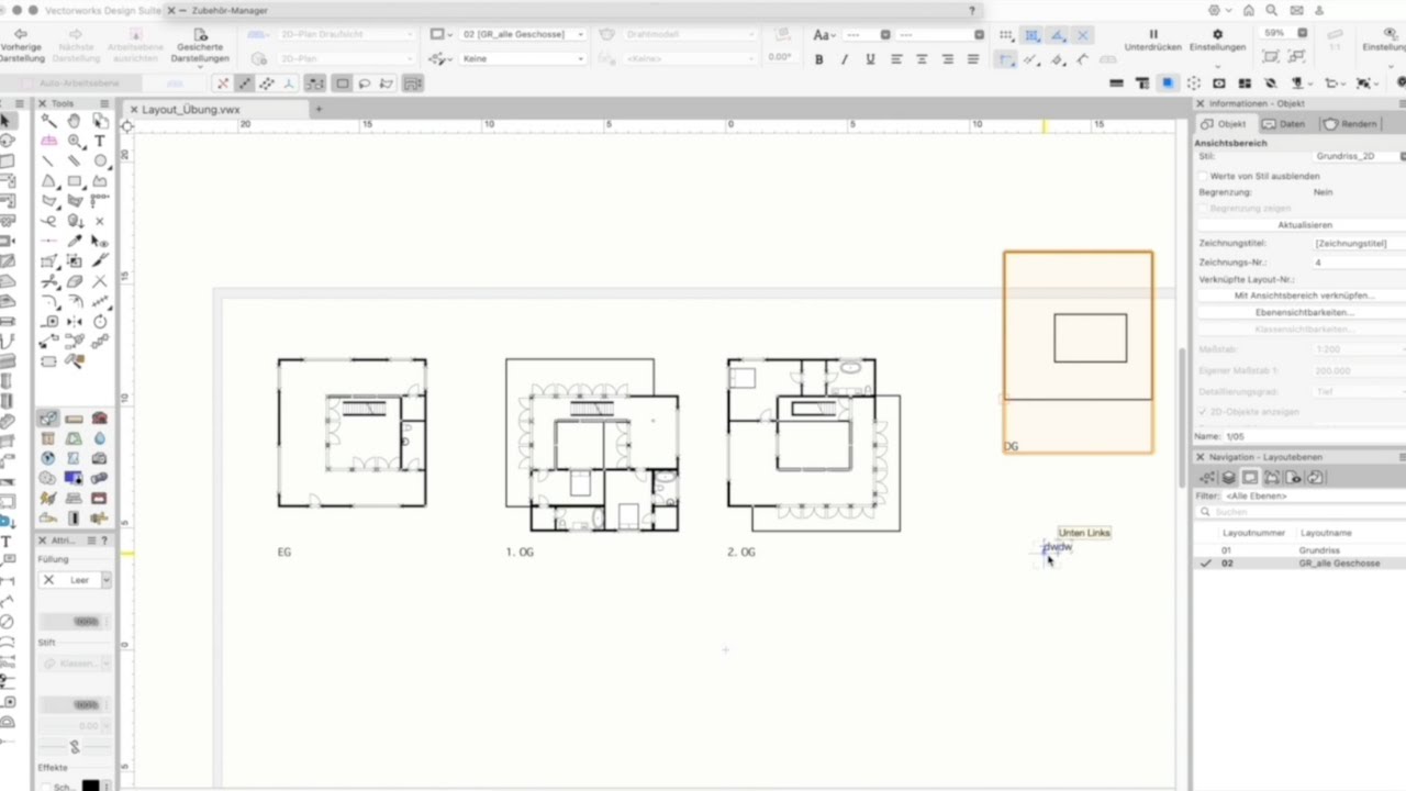 Vectorworks Tutorial: Beschriftung und Text | Skills and Drills Innenarchitektur