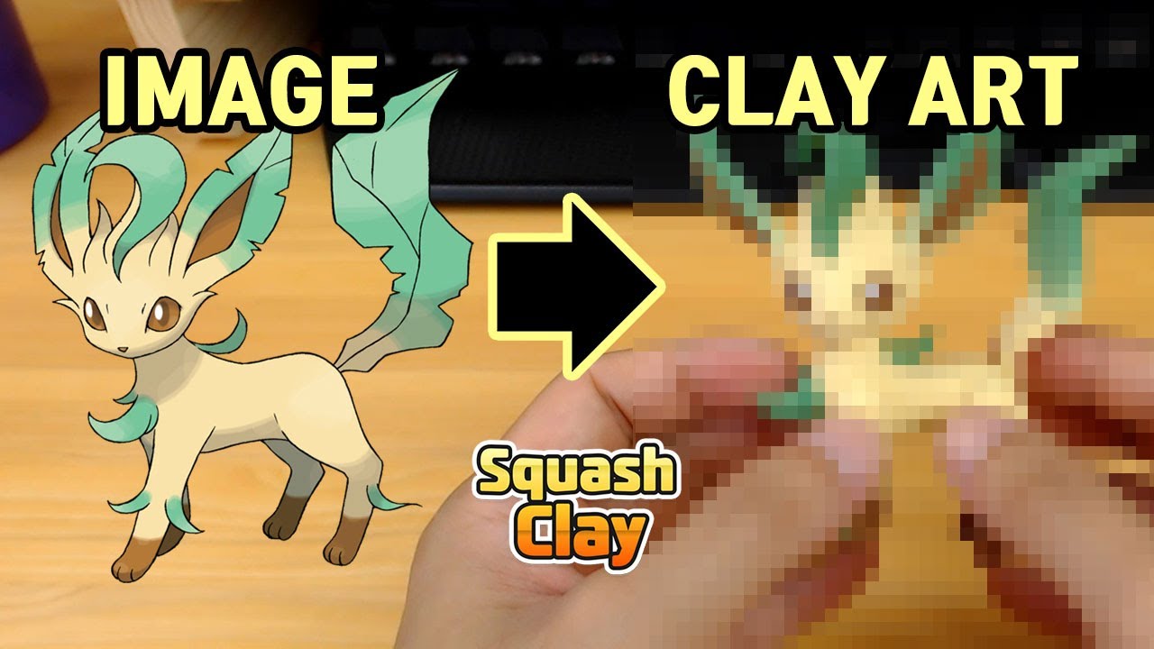 Pokémon Clay Art: Leafeon Grass-type Pokémon!