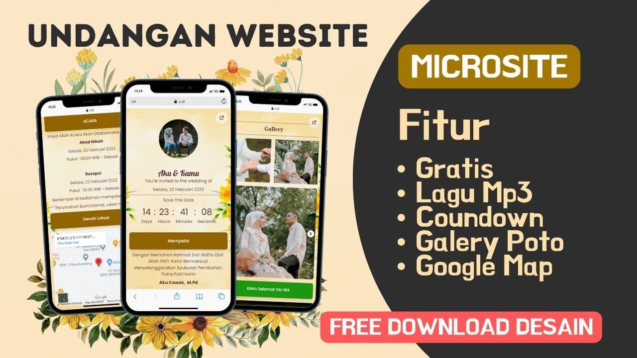 Cara Membuat Undangan Digital Website Pernikahan Dengan Microsite | Desain 1