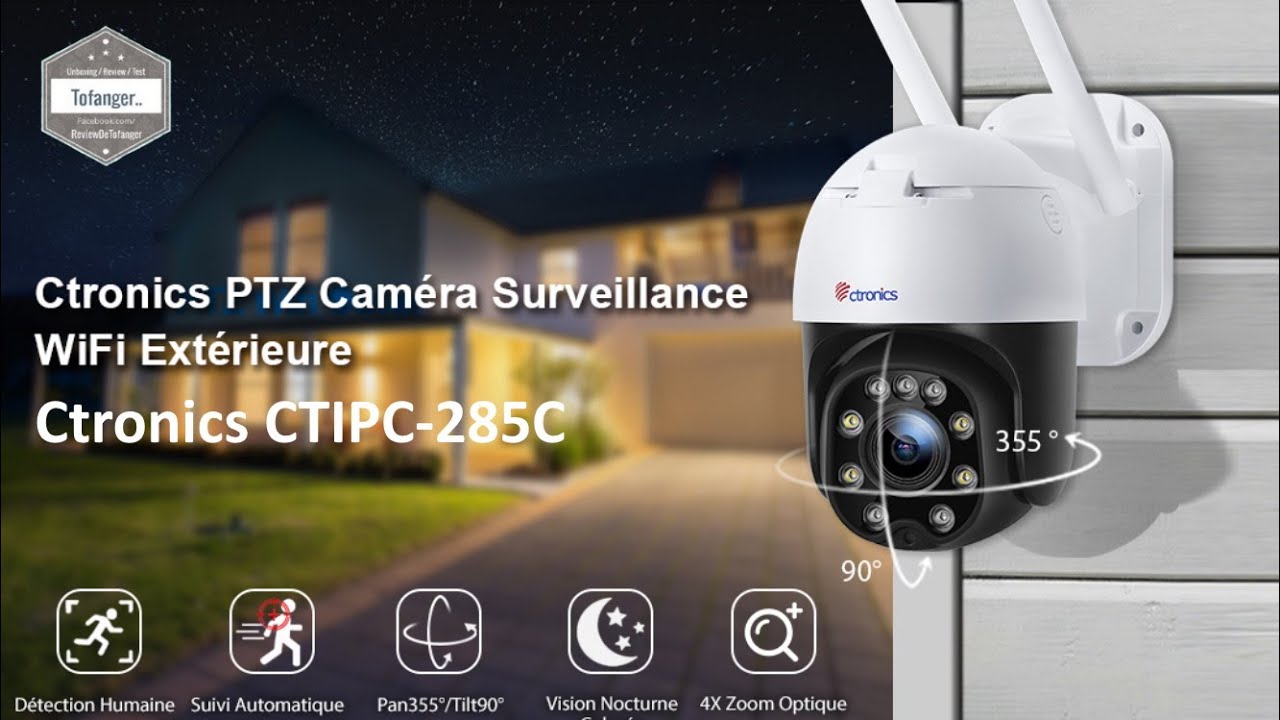 IP-камера Ctronics WiFi PTZ - Ctronics CTIPC-285C - приложение Ctronics - камера наблюдения IP66