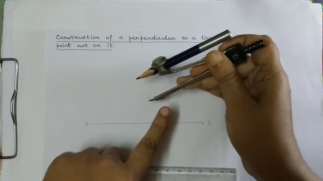 Class - 6 - Construction of a perpendicular to a line through a point not on it
