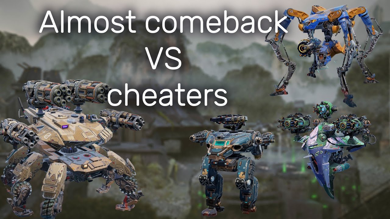 Almost comeback VS cheaters in squad battle! | War Robots