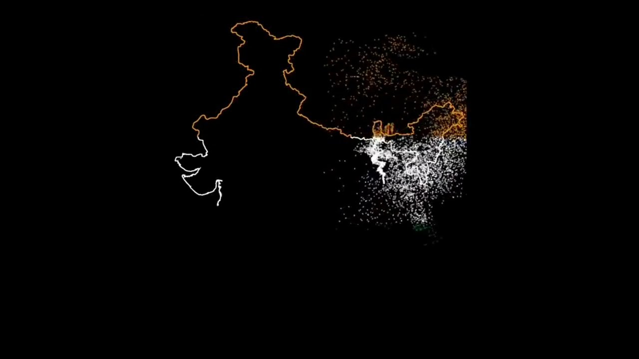 Republic day 4k black background video // India map animation,26 January, 70th republic day of INDIA