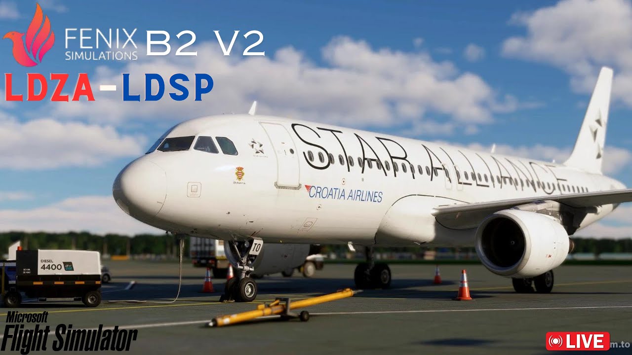 Fenix A320 | Amateur Pilot Testing out B2 Patch | LDZA-LDSP | RTX 3080 | MSFS 2020 Live