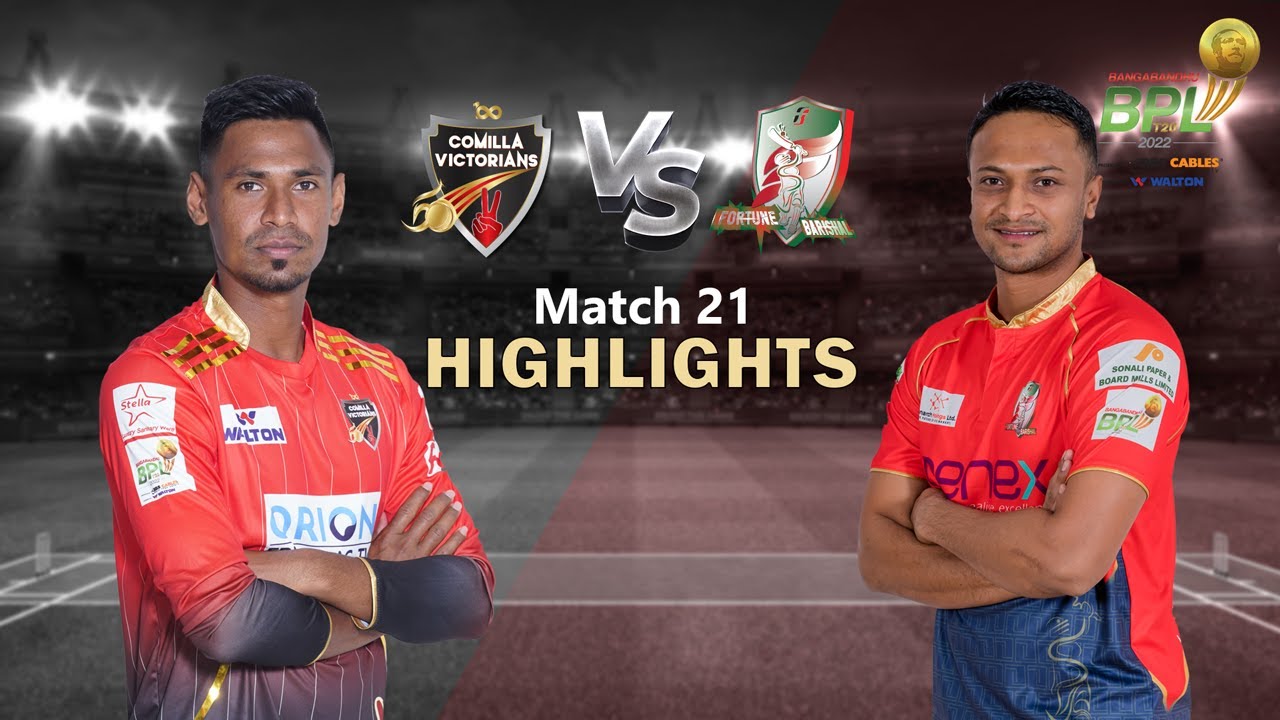 Comilla Victorians vs Fortune Barishal | 21st Match | Highlights | Season 8 | BBPL 2022