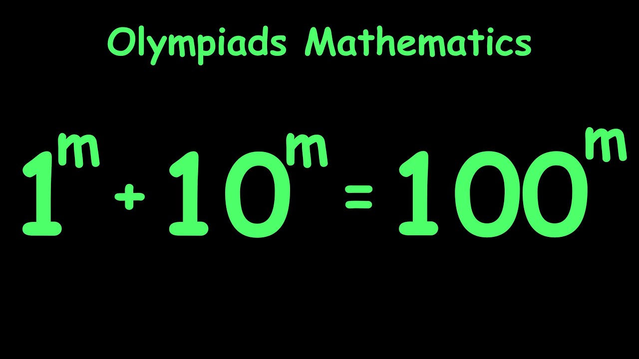 A Nice Olympiads Exponential Mathematics | How to Solve for m?