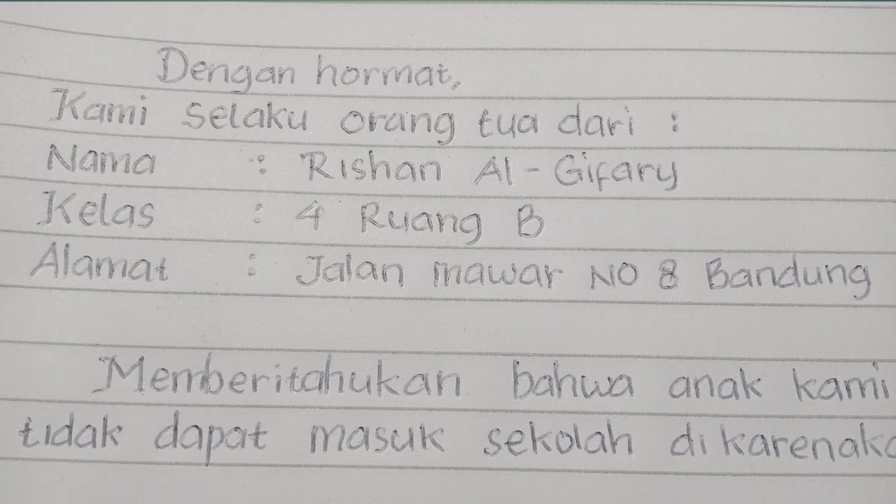 Contoh Surat Izin Tidak Masuk Sekolah: Cara Bikin tulisan yang Benar dan Sopan!