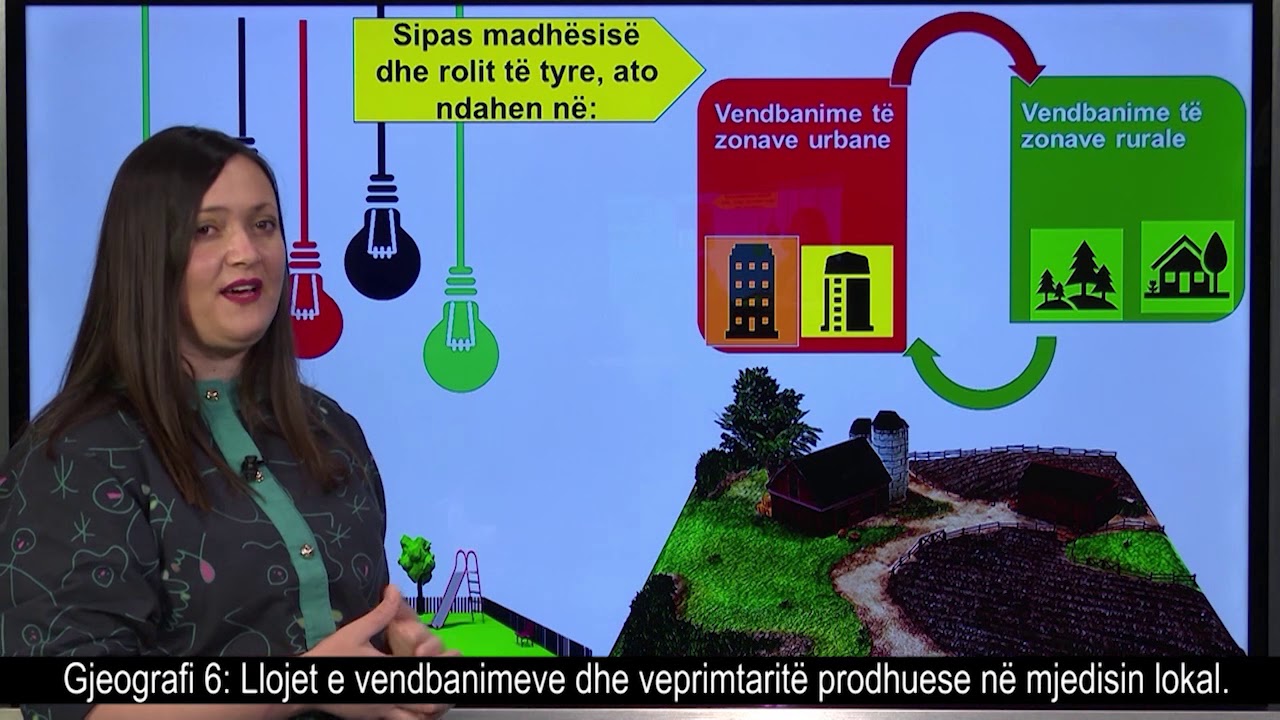 Gjeografi 6 - Llojet e vendbanimeve dhe veprimtaritë prodhuese në mjedisin lokal.