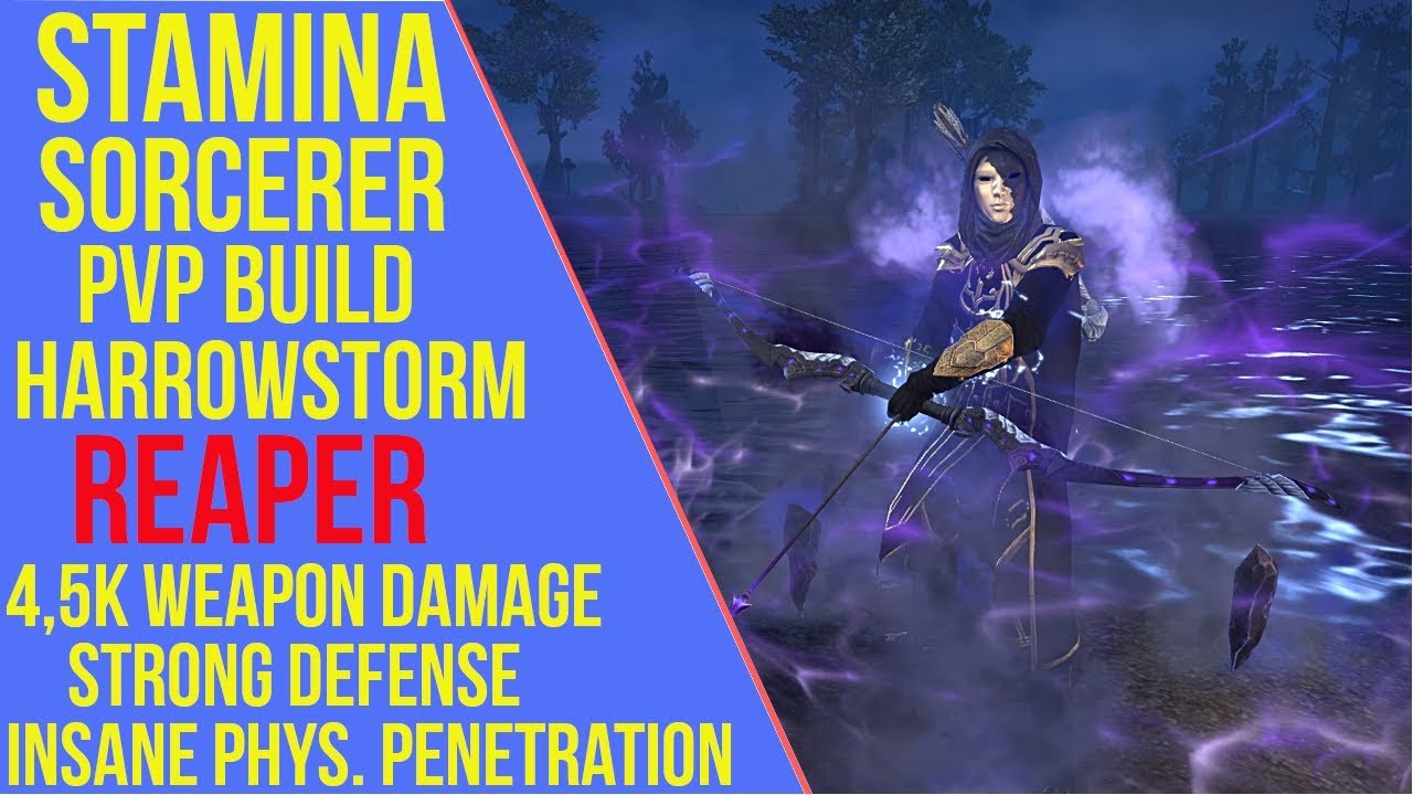 ESO Stamina Sorcerer PVP Build & Gameplay - Reaper - Harrowstorm