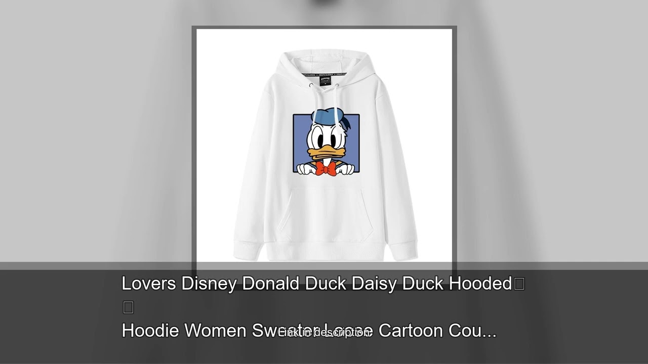 Lovers Disney Donald Duck Daisy Duck Hooded Hoodie Women Sweater Loose Cartoon Couple Hooded Co
