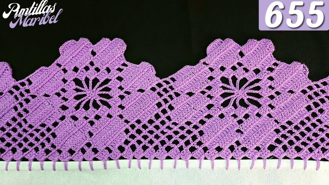 Esta puntilla es de una sola vuelta y te va encantar  🌻🌸🌼 655