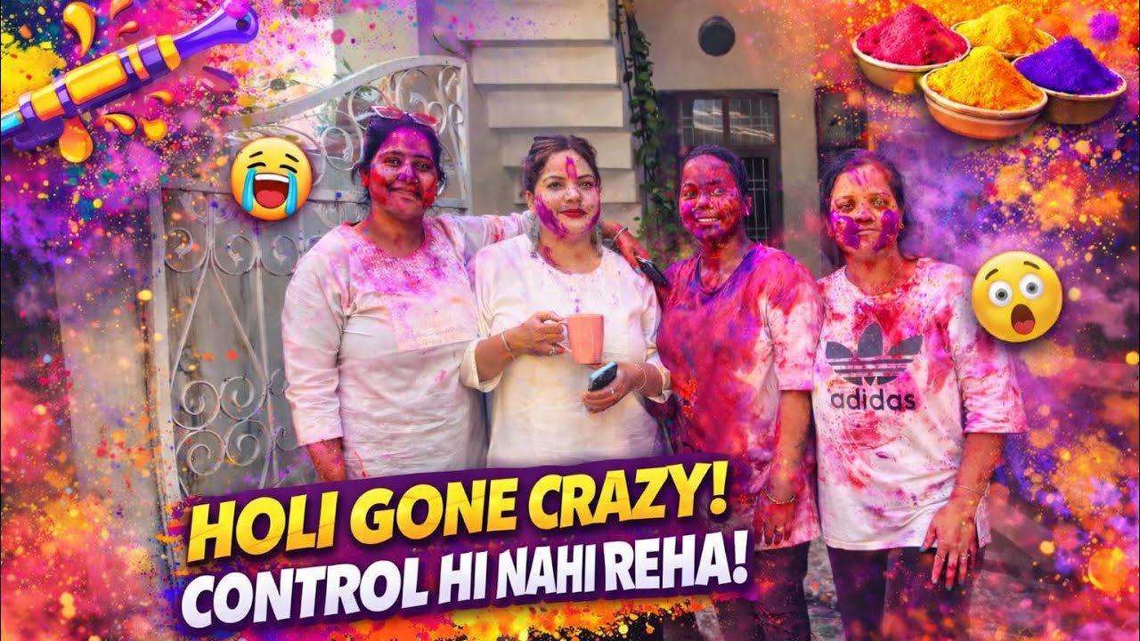 “Sadi Sab to Crazy Holi 😍 Rang ,Masti te Full Drama!”
