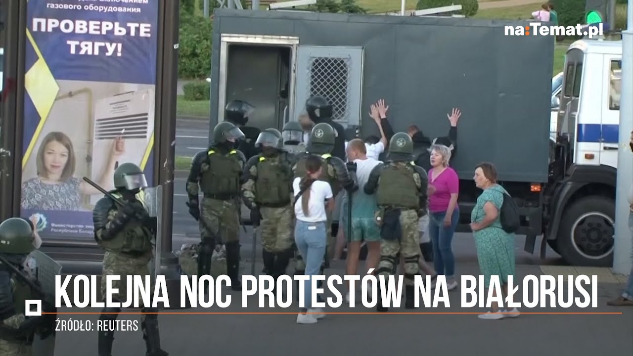 Protesty na Białorusi. Trzecia noc zamieszek. Milicja używa przemocy nawet wobec dziennikarzy