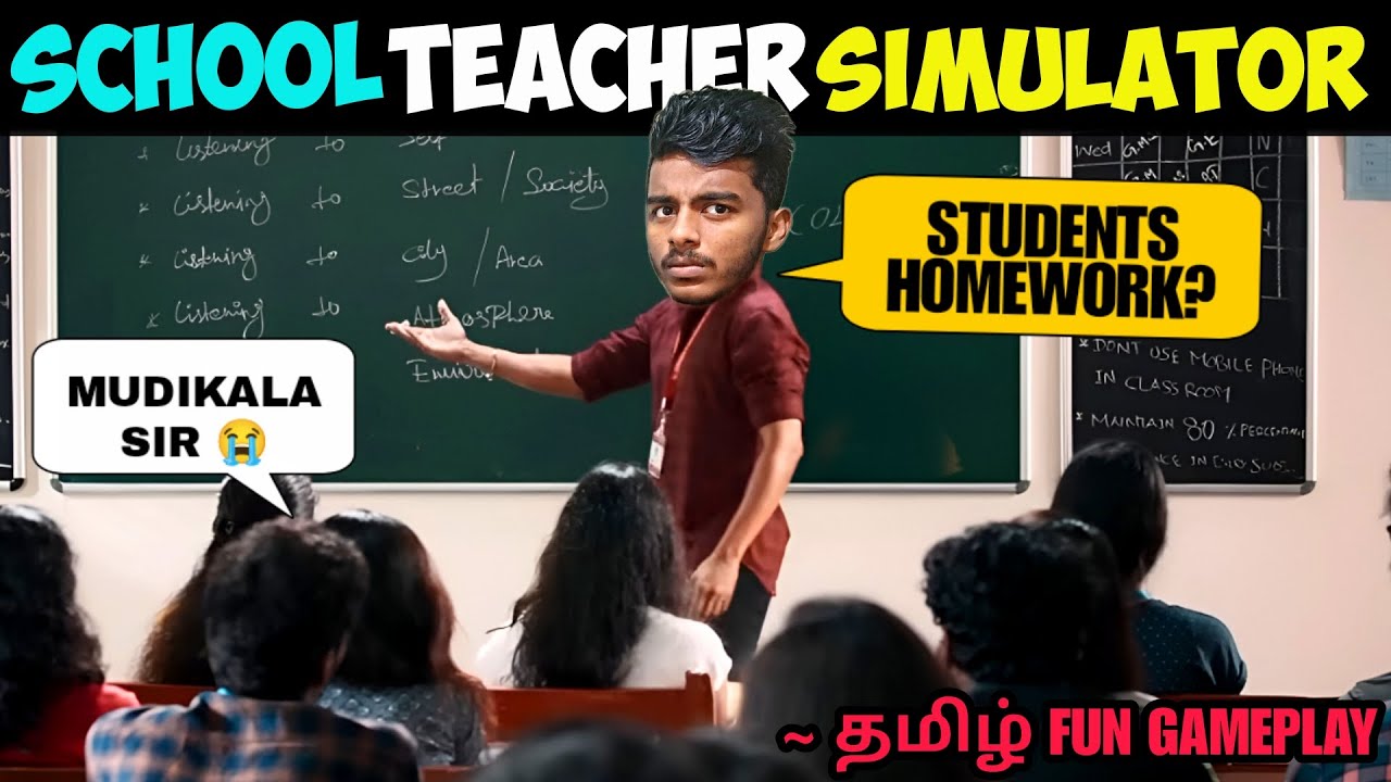 I Became a Teacher in School Simulator! 🤯😂 | Tamil Fun Gameplay 📚 🎒